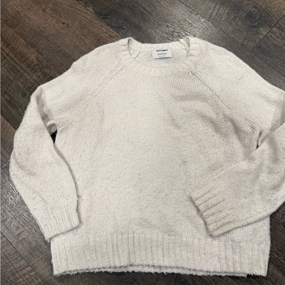 Old Navy Women's White Crew Neck Sweater